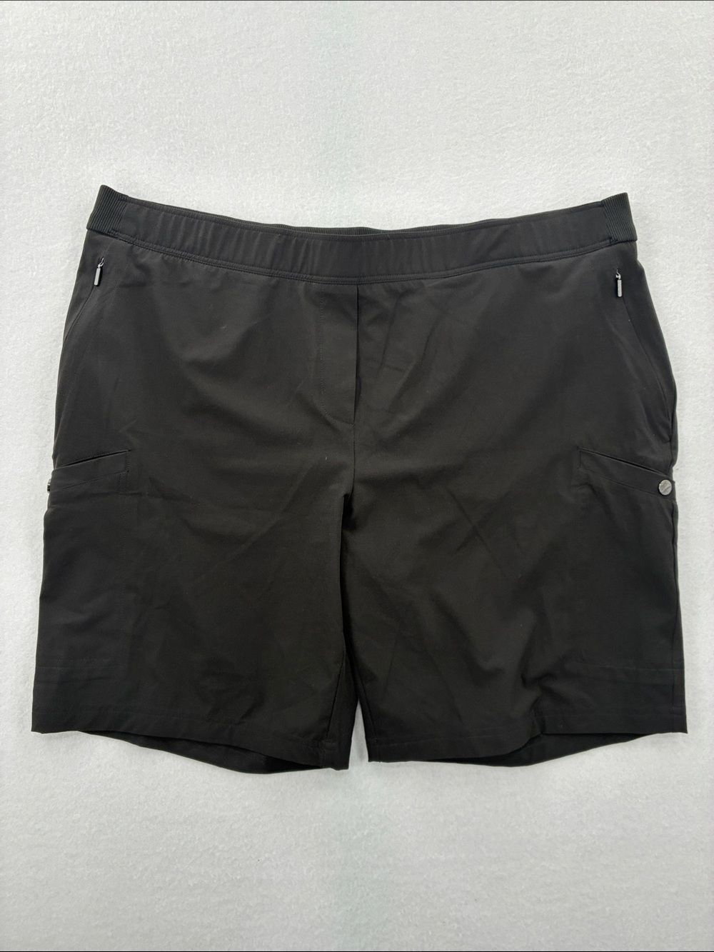 3For$20 Chico's Black Waist Active Zipper Shorts size 4X